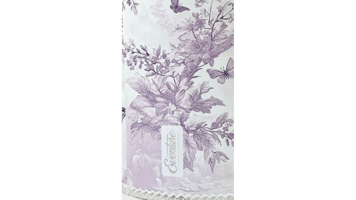 Trusou botez Purple Toile cu fluturi și flori mov personalizat 17